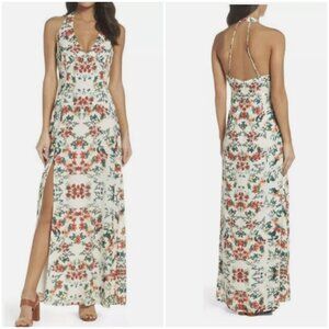 BB Dakota Tropical Floral Print Gown